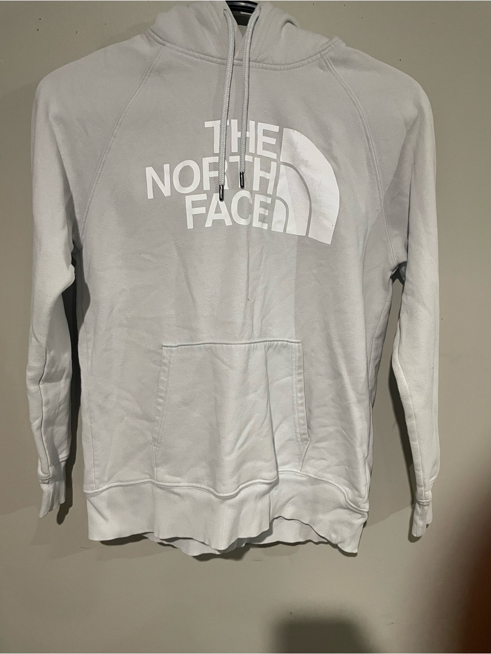 The North Face Men’s Light Gray Logo Crewneck Hoodie